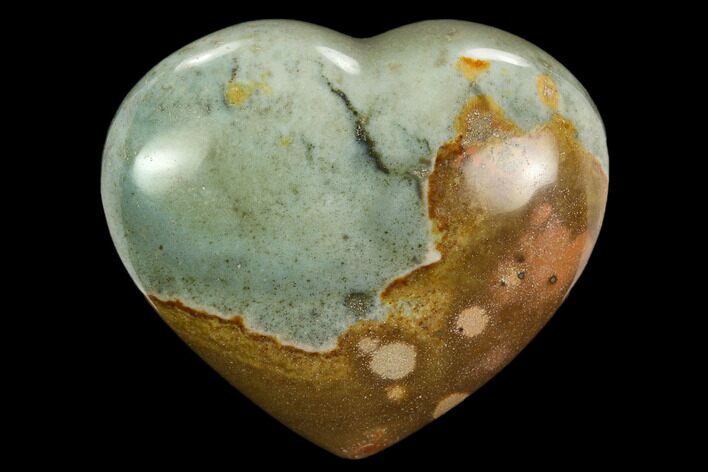 Wide, Polychrome Jasper Heart - Madagascar #126713